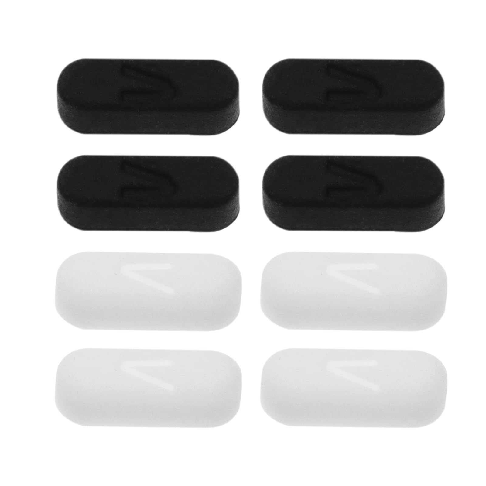 SING F LTD 4 Set of Rubber Feet Shell Game Console Rubber Feet Compatible with Xbox 360 Slim Housing Case Rubber Cover Replacement Part for Game Host, Black/White