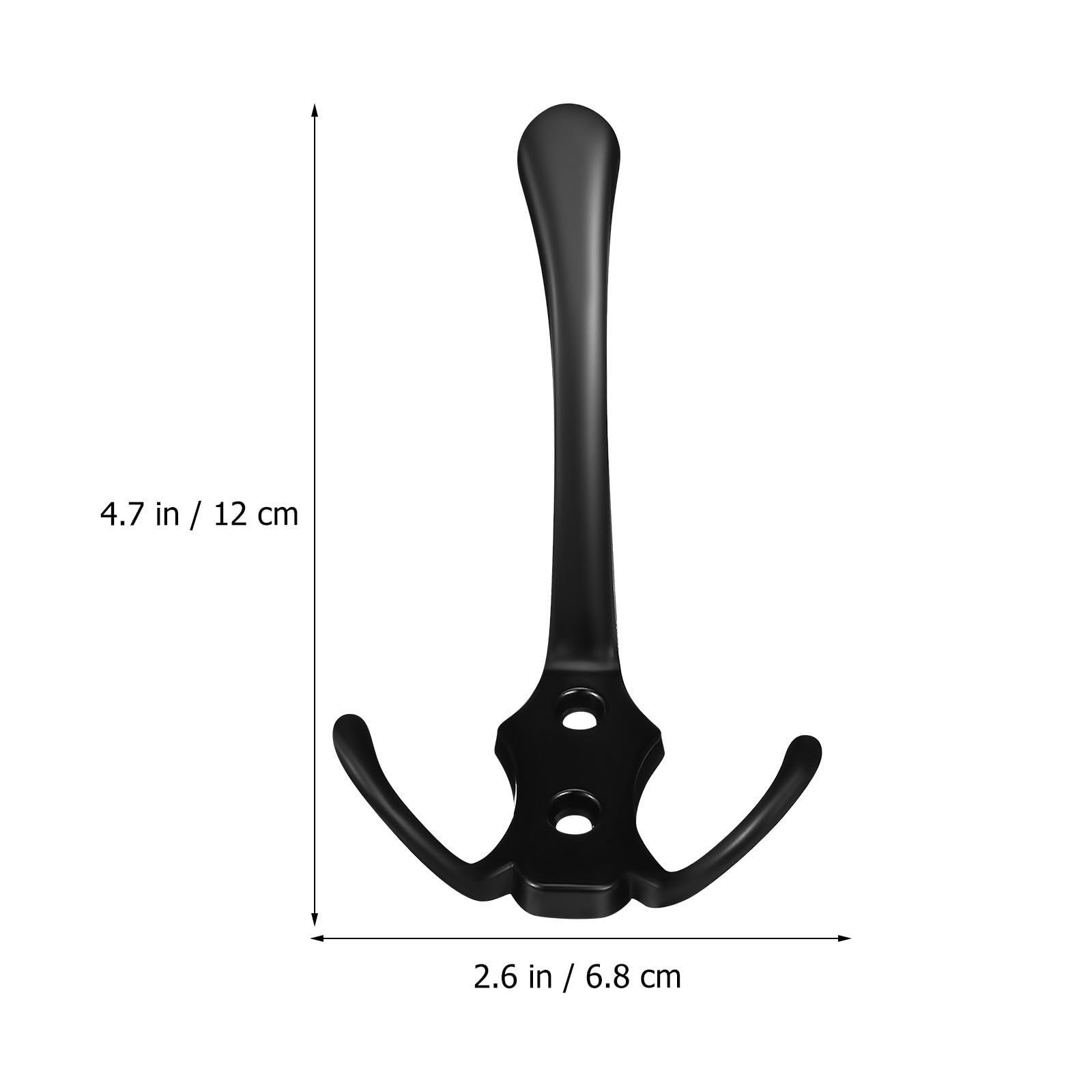 Metall Kleiderhaken Schwarz 112mm Zinklegierung