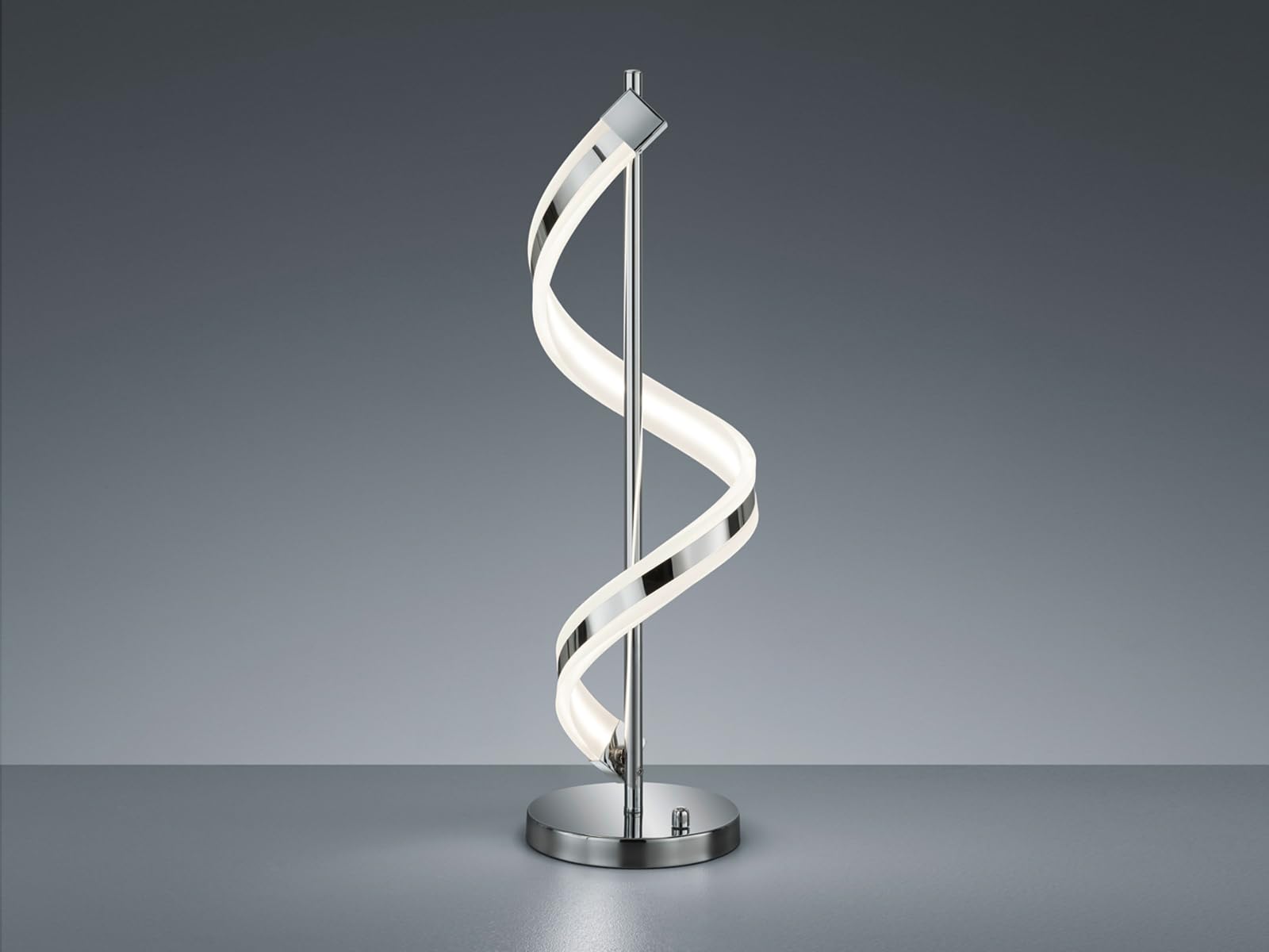 Trio Leuchten LED Tischleuchte Sydney 572910106, Metall chrom, inkl. 14.5 Watt LED, 20 x 20 x 63 cm