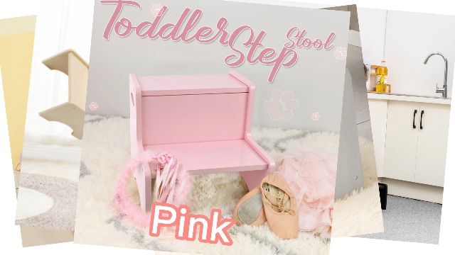 Amazon.com: WOOD CITY Toddler Step Stool, Wooden 2 Step Stools for