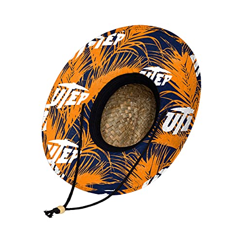 Image of FOCO Men's NCAA College Team Logo Floral Straw Sun Hat
