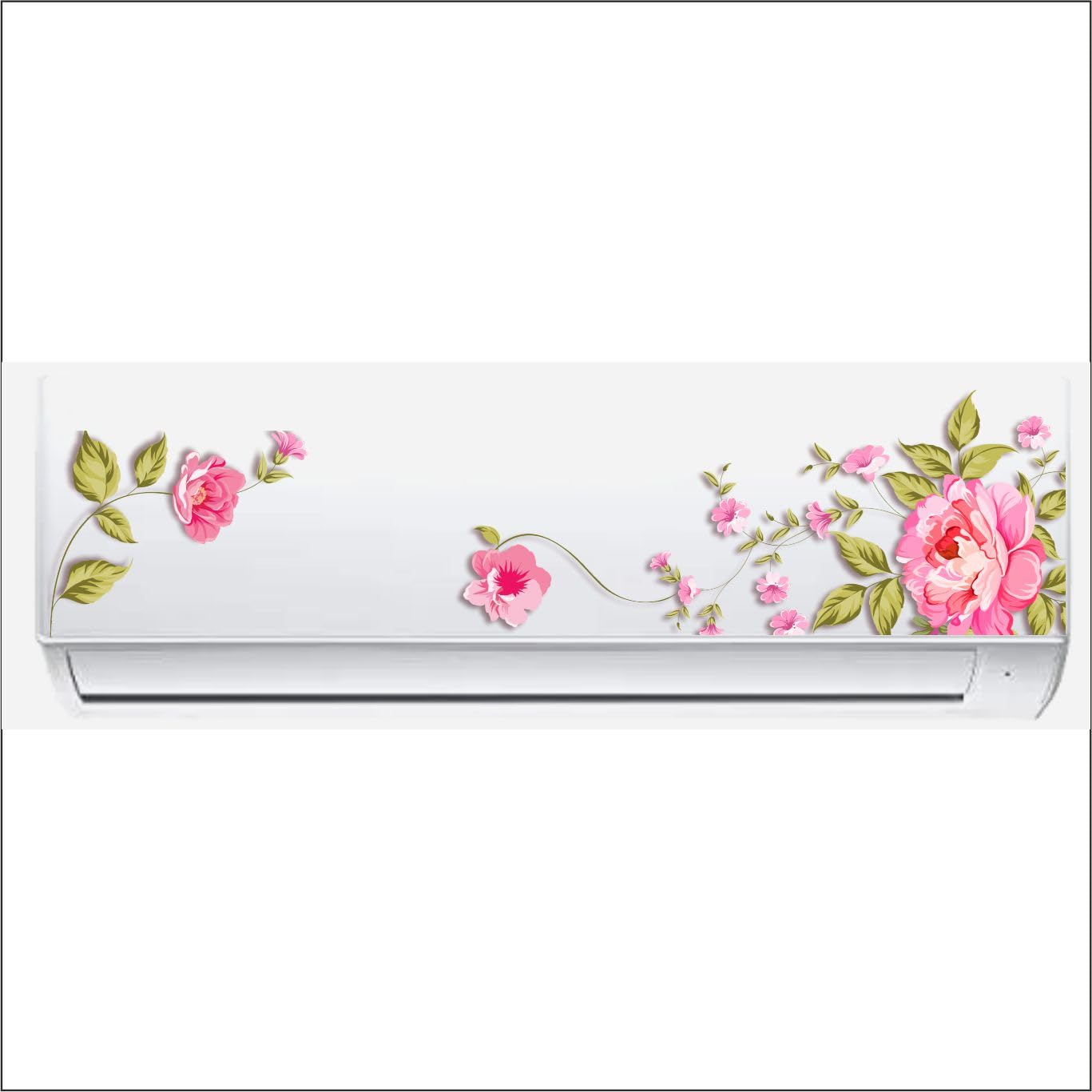 AC Sticker Floral Split Wall Stickers Conditioner Clourfull Ac Sticker for Home Living Office - Standard Size-picture-30