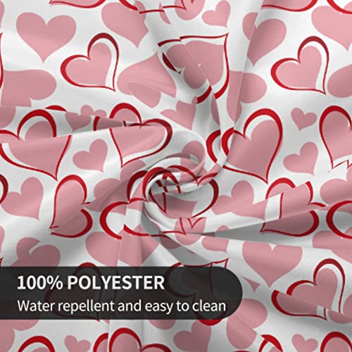 Sweetshow Valentines Day Tablecloth Round 60 Inch Romantic Pink Love Heart Table Cloth Happy Valentine Washable Table Cover For Holiday Parties Dining Table Living Room Kitchen Decor #TOP7