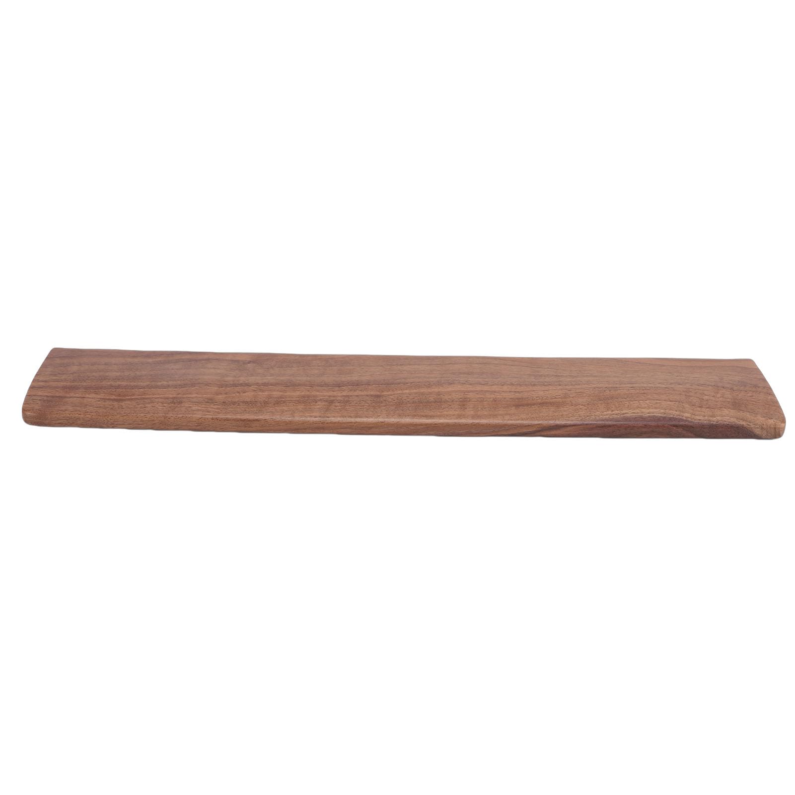 Poggiapolsi per tastiera in legno di noce nero 44 cm, base ergonomica antiscivolo, supporto per polso per giochi lavoro d'ufficio, nero marrone