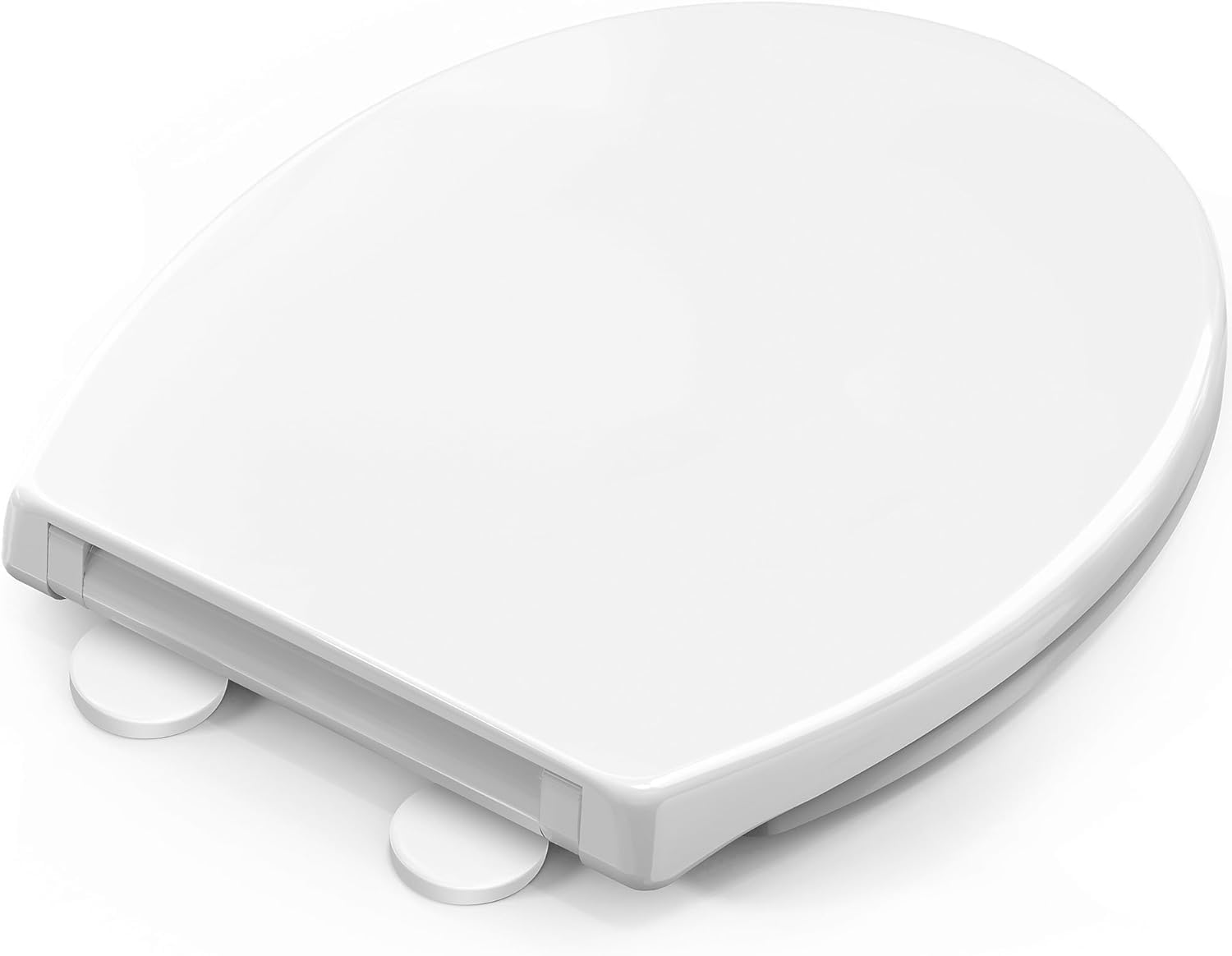 STOREMIC Tapa de WC, Asiento de Inodoro en Forma de O con Liberación Rápida, Fijación Superior e Inferior Sencilla, Cierra Suave y Fácil de Instalación y Limpieza con Bisagras Ajustables de 360°