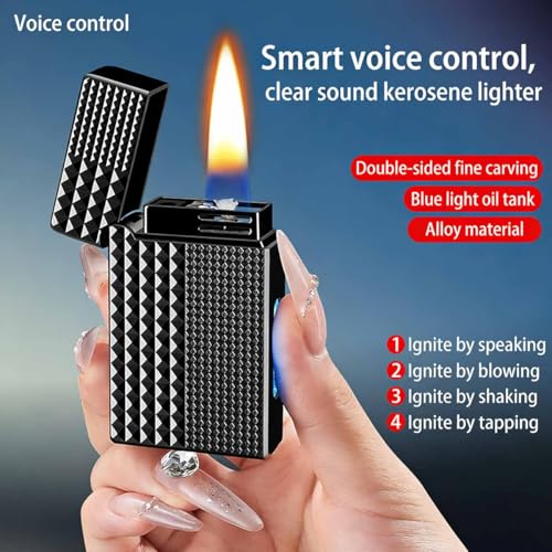 Encendedor híbrido Langsheng de keroseno y eléctrico activado por voz miniatura 3
