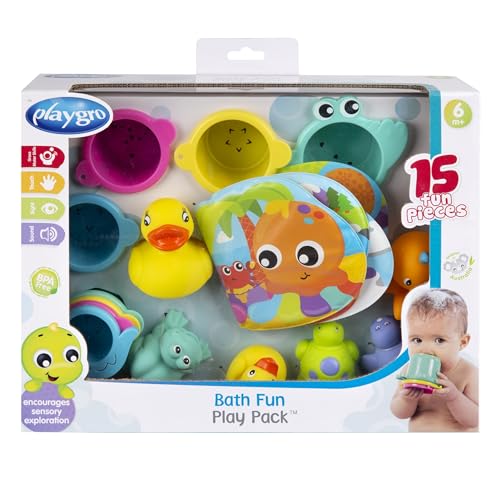 Playgro Jouets de Bain Set Cadeau 15 pcs.