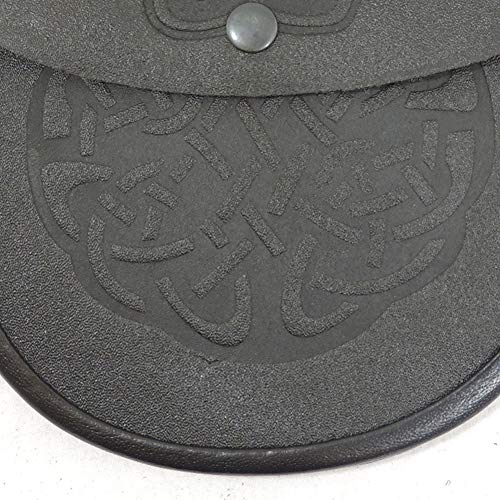 Genuine Leather Celtic Knot Embossed Scottish Sporran w/ Belt3