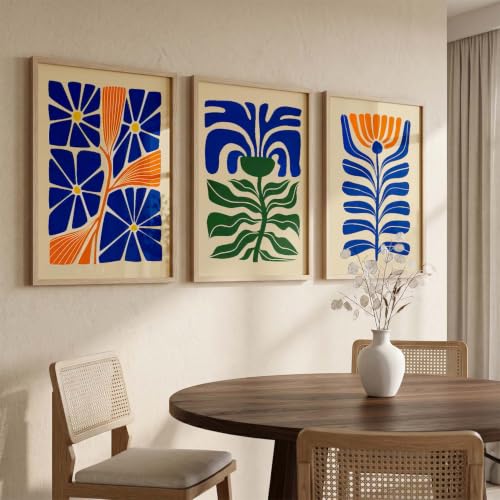 Image of kotart Boho Art Home Decoration Paintings With Frame For Living Room Bed Room Hotel Wall Decor Digital Reprint Set of 3 (10X13 inch)