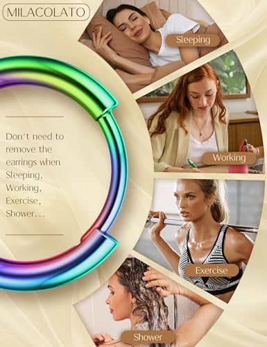 WBDWWTD Kleine Creolen für Damen und Herren, chirurgischer Stahl, Knorpel-Huggie-Ohrringe, eng anliegende Ohrläppchen, Nasenring, Lippenring, Daith-Helix-Piercing-Schmuck, kleine Creolen mit