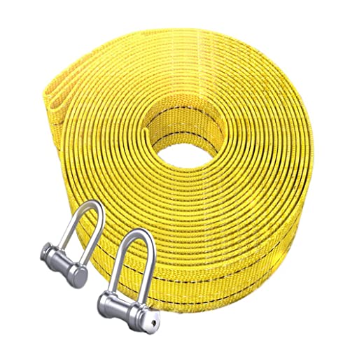 Sangle de remorquage robuste 5T 4M avec 2 manilles pour kit de récupération auto