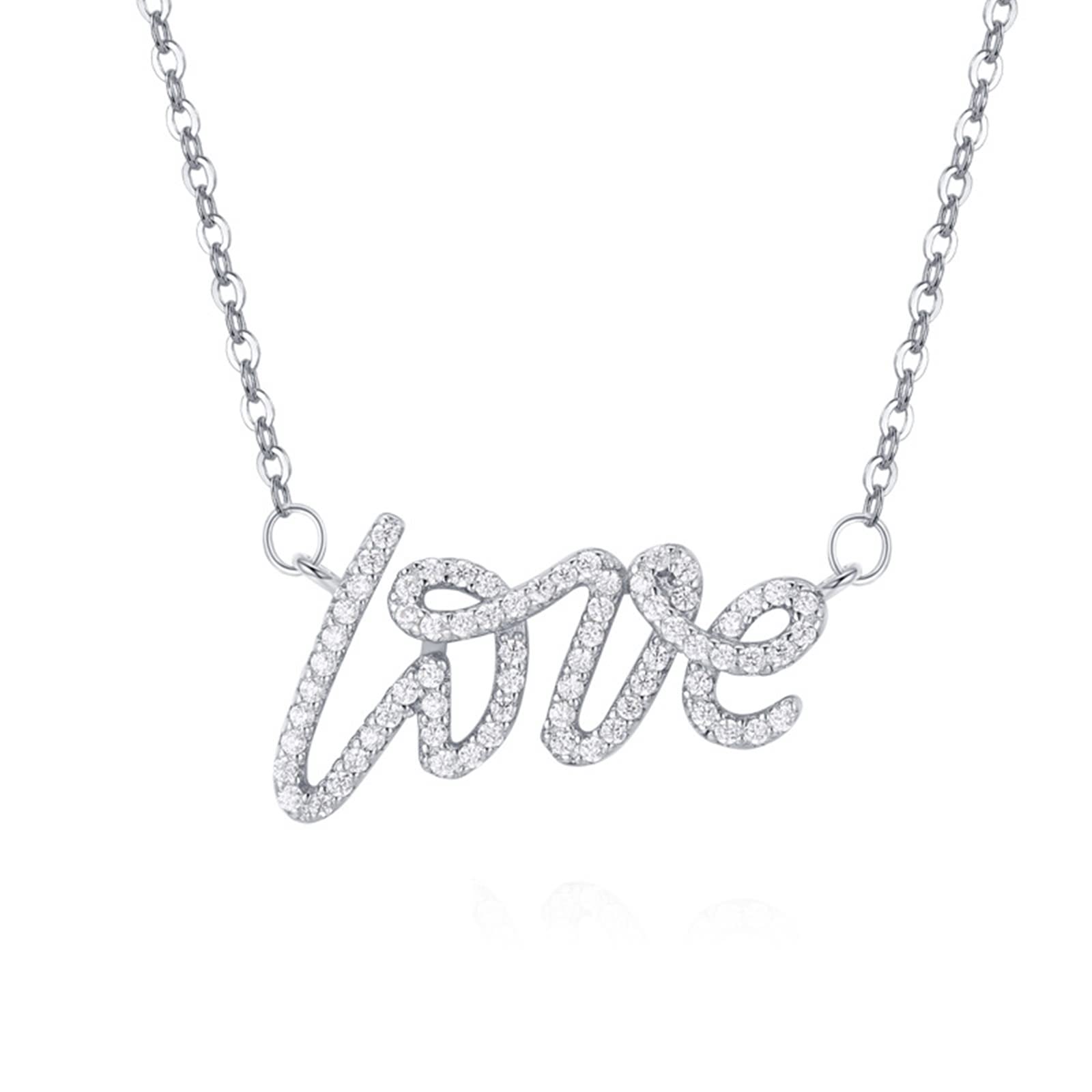 Argent Sterling et Zircone Cubique : Collier Porte-Bonheur pour Filles