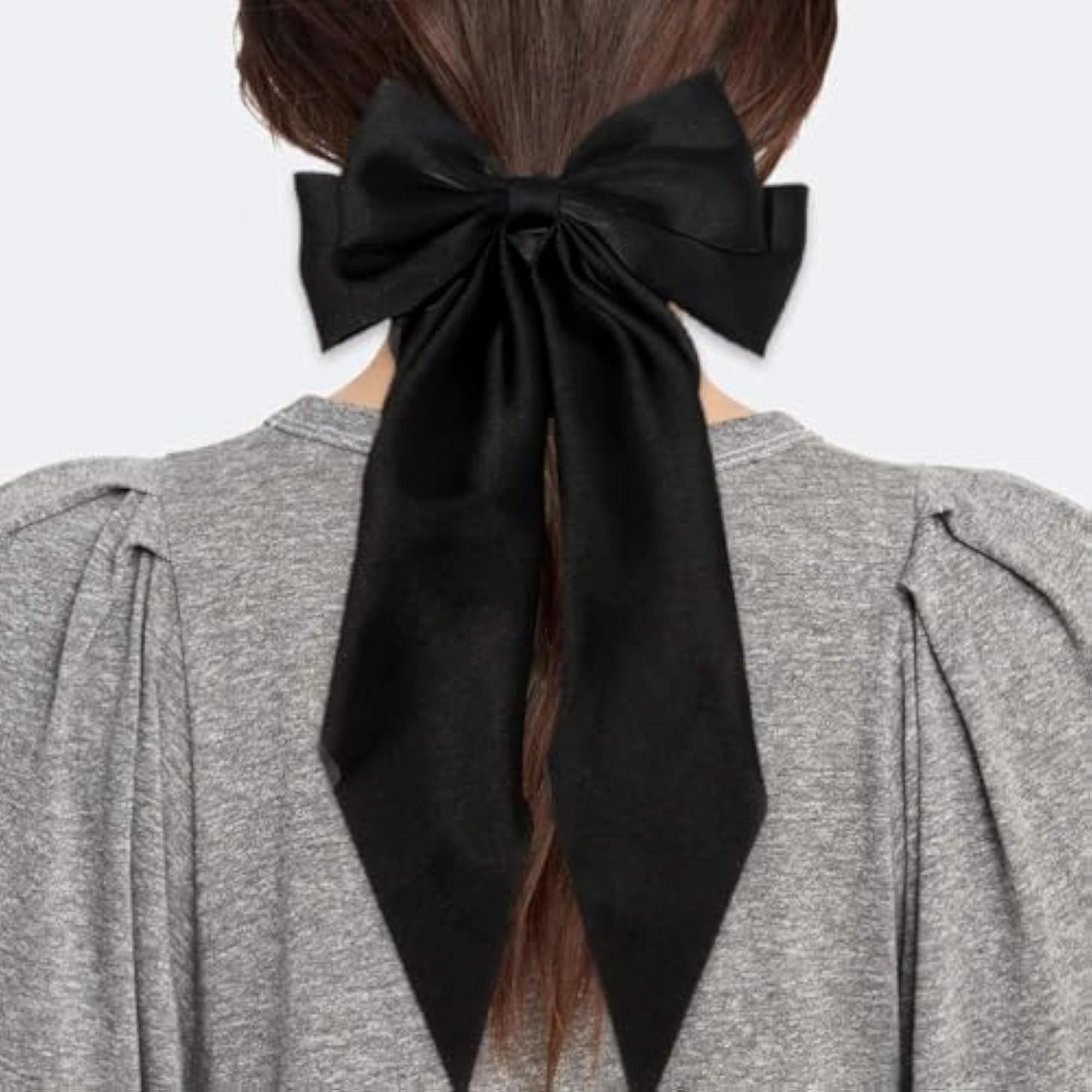 Big Bow Clips, Black and Red French Bowknot Hairpin Clip