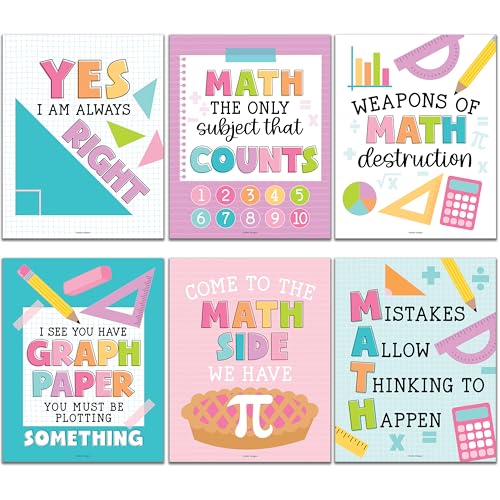 Affiches de motivation mathématiques pastel poster éducatif école et décoration murale