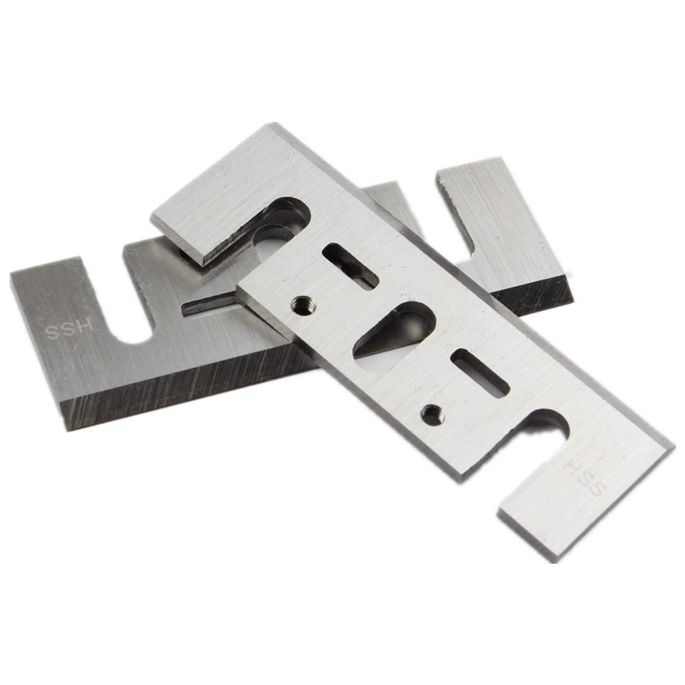 Spealloy 3-1/4 Inch (82mm) HSS Replacement Hand Planer Blades for Makita N1900B, DW677, DW678K, DW678EK, DW680K, D26500, D26501, BOSCH 1594, Ryobi,Hitachi Set of 2 Resharpenable Blades