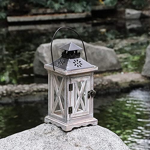 Candle Lantern Decorative Farmhouse White Lanterns Candle Holde Decor For Home Decor Front Porch #TOP5