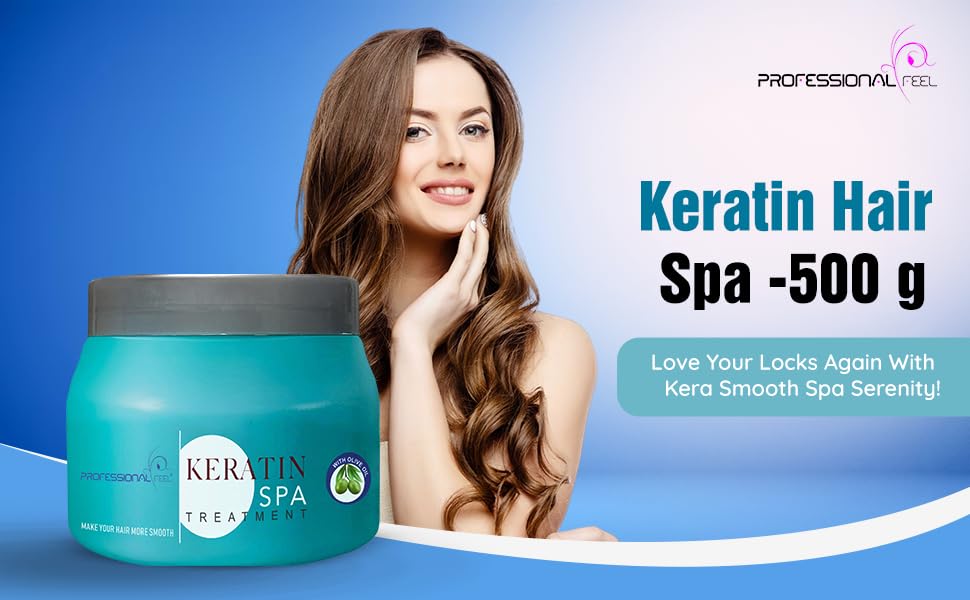 Image of Professional Feel Keratin Hair Spa Treatment, Total Repair Real Hair Spa For More Hair Smooth & Silky (500 Gm)
