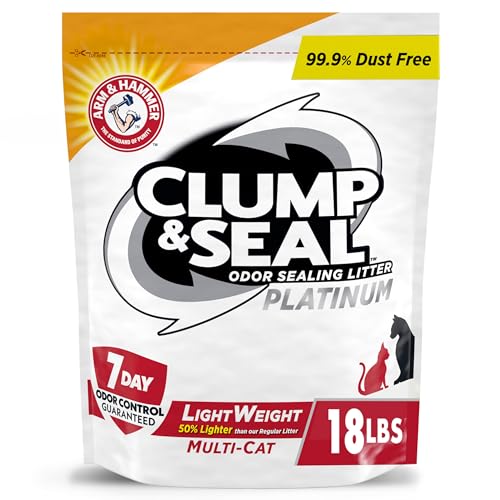 ARM & Hammer Clump & Seal Odor Sealing Lightweight Multi-Cat Scented Clumping...