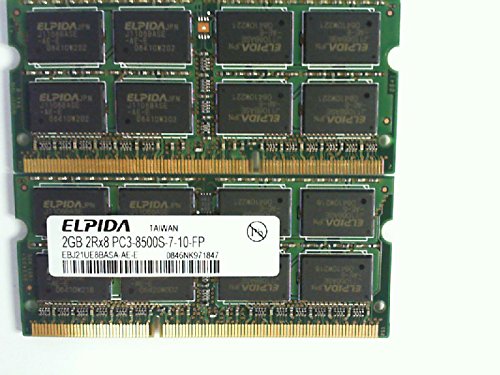 GoldenRAMELPIDA EBJ21UE8BASA-AE-E 2GB NOTEBOOK SODIMM DDR3 PC8500(1066) UNBUF 1.5v 2RX8 204P 256MX64 128mX8 C