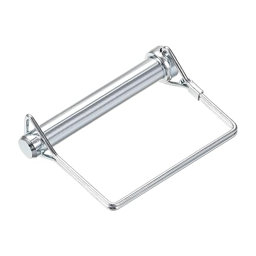 Miniatura 10 de uxcell 1 pasador de acoplador de remolque de 38 pulgadas de diámetro, 3-1516 pulgadas de largo, pasador de bloqueo de eje de acoplamiento, pasador