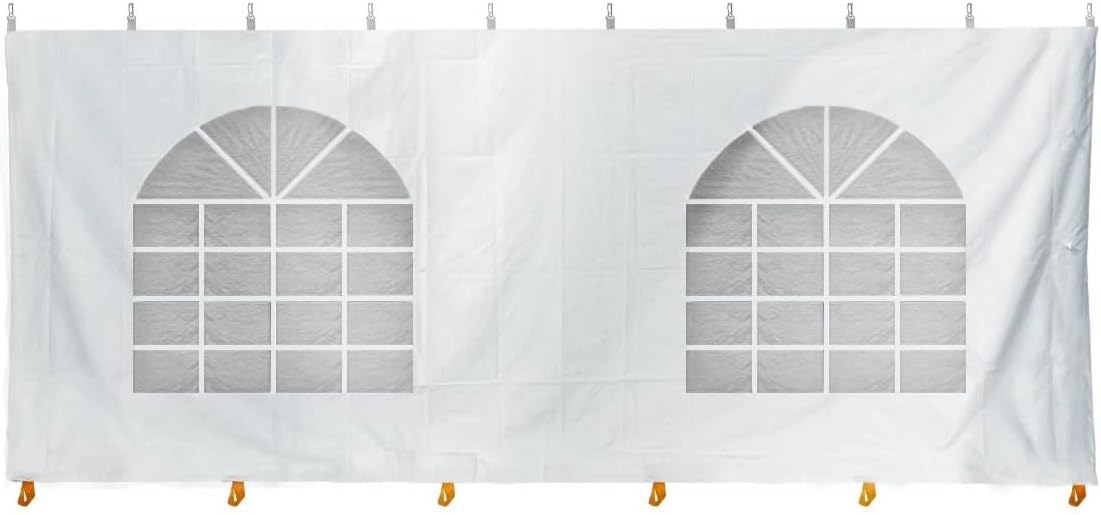 TentandTable Standard Cathedral Tent Sidewall, 9-Foot by 20-Foot, Waterproof Sidewalls for Commercial Party & Canopy Tents, UV Resistant & Removable, 14oz Translucent Vinyl, Tent Not Included