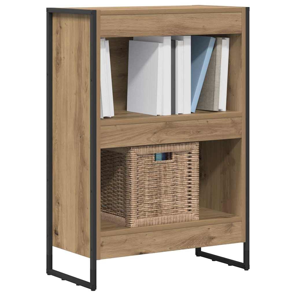 Estantería artesanal de roble 80 x 30 x 155 cm, estructura de madera maciza, 3 compartimentos, moderna estantería para sala de estar, dormitorio, hogar, oficina