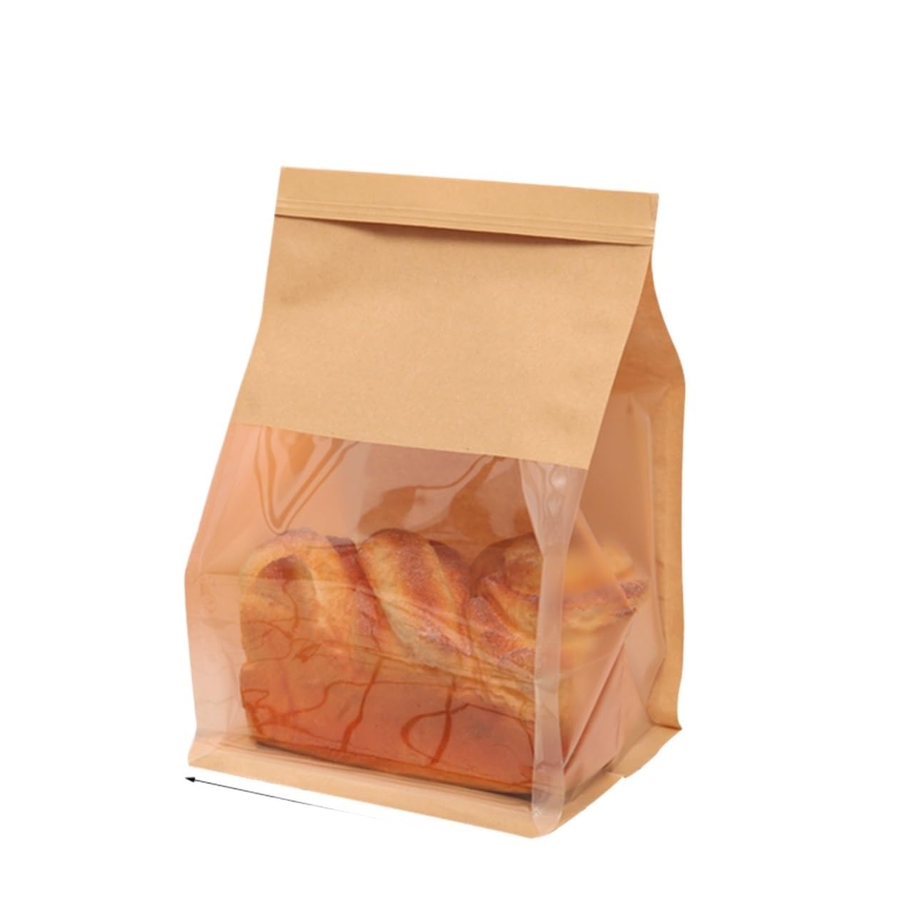 100pcs Kraft Paper Toast Bags With Wire Tie For Bread Slices Croissants Buns Baking Packaging for Bread(Brown,22x28x11cm)