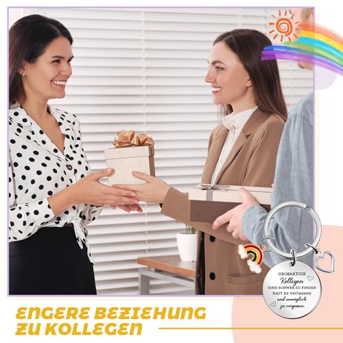 Tenare 8 Stück Schlüsselanhänger für Kollegen Großartige Kollegen Sind Schwer zu Finden Schlüsselanhänger Danke für Alles Dankeschön Geschenk Abschiedsgeschenk für Mitarbeiter Jobwechsel Ruhestand