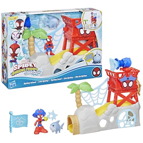 Marvel Spidey et Ses Amis Extraordinaires Water-Webs L'île Spidey, Coffret Spider-Man, Rouge/Bleu