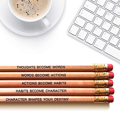 Fresh Prints of CT Gandhi Quote - Inspirational Pencils Engraved With Funny And Motivational Sayings For School And The Office