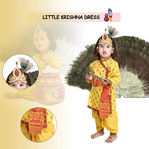 Image of Raj Fancy Dresses Radha and Krishna Brocade Fabric Janmashtami Mythological Character Costume