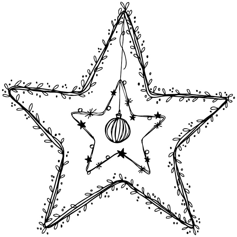 Rayher Wood Mounted Rubber Stamp with Star Design for Scrapbooking Card Making and Seasonal Crafts, Craft Stamp, Butterer - Image 4
