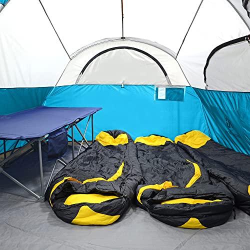 Image of CAMPROS CP Tent 8 Person Camping Tents, Weather Resistant Family Tent, 5 Large Mesh Windows, Double Layer, Divided Curtain for Separated Room, Portable with Carry Bag