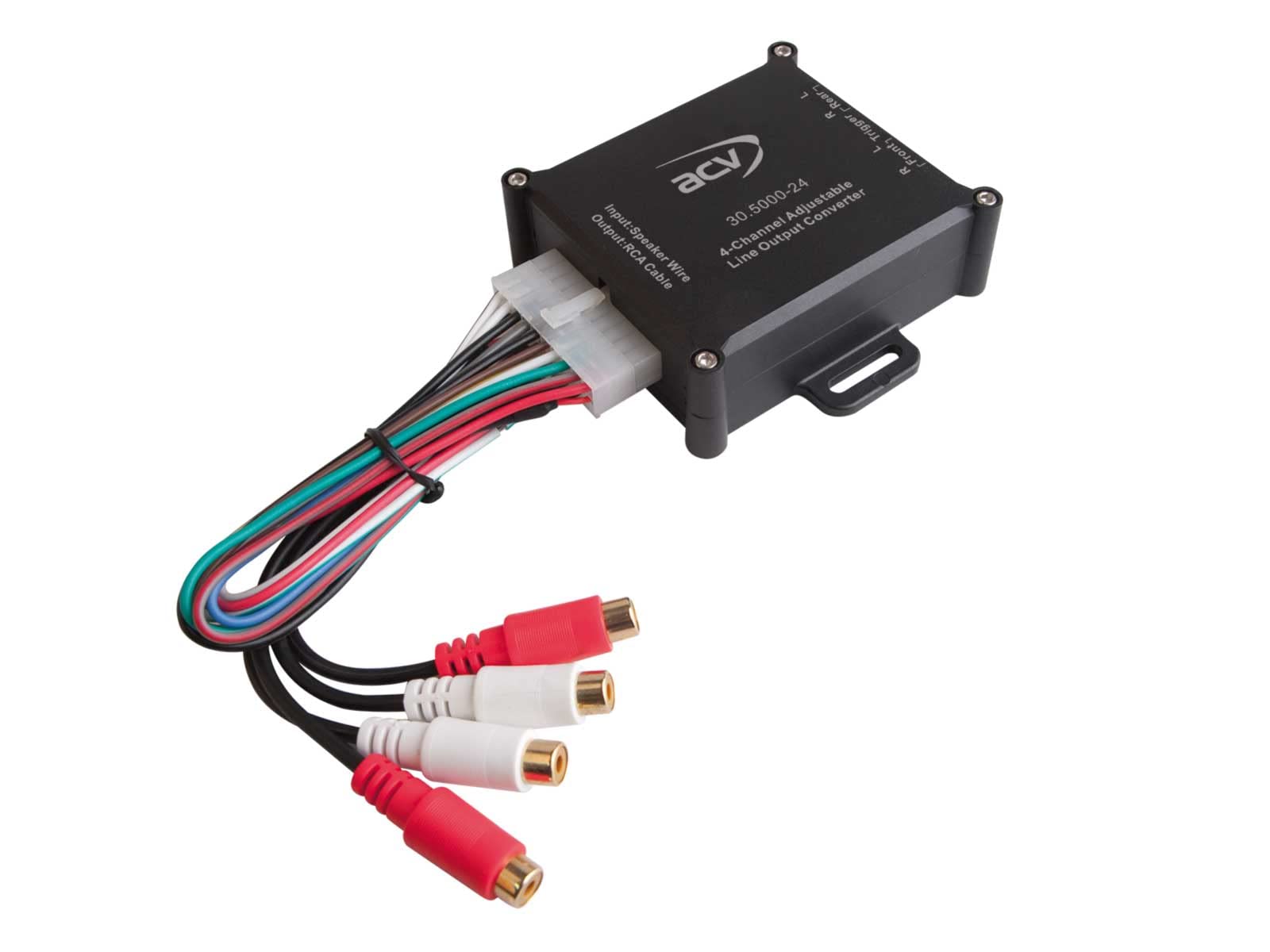 Adaptateur haut niveau 4 canaux avec commande Premium en aluminium brossé