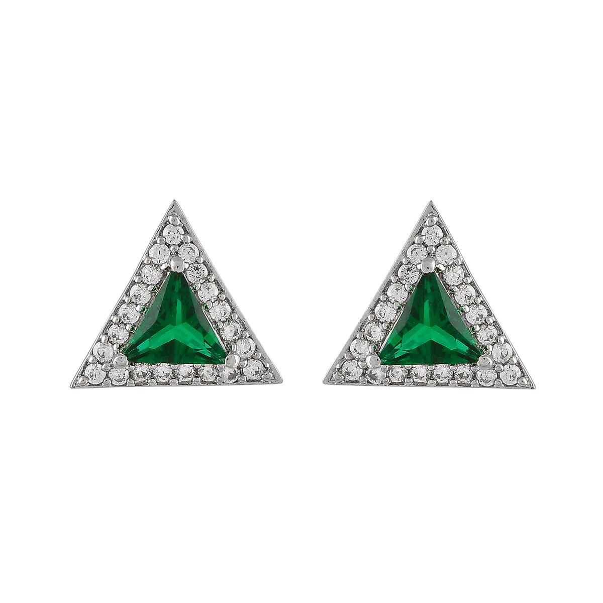 Green Triangle Cut CZ Jewelry Box Set