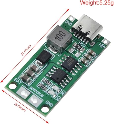 Miniatura 2 de 2 unids 2S 1A Tipo-C a 8.4V Step-Up Boost LiPo polímero Li-Ion Cargador 7.4V 18650 batería de litio con indicador LED para bricolaje electrónico