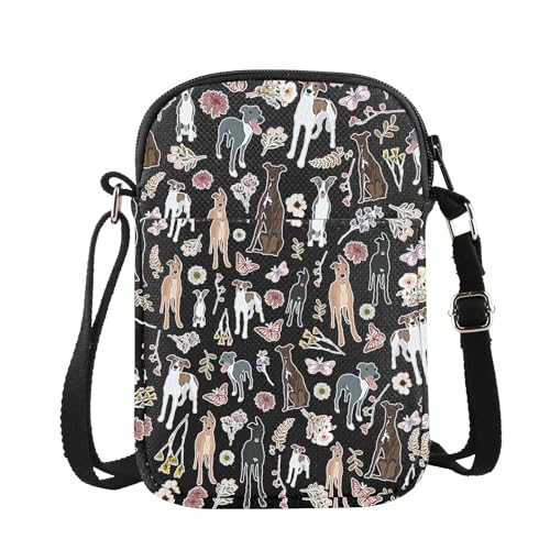 MYSOMY Greyhound Crossbody Bag Greyhound Owner Gifts Greyhound Themed Gifts Greyhound Dog Shoulder Bag (thin dog cbbl2)