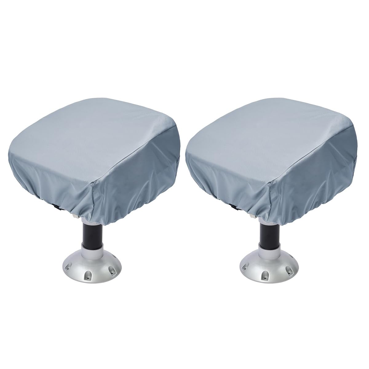 Lot de 2 housses de siège de bateau imperméables 210D pour chaise pliante robuste 45 x 50 x 35 cm, gris