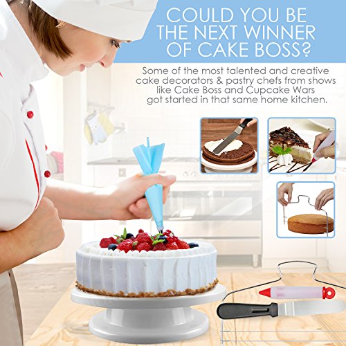 image for AJ GEAR [205 pcs] Cake Decorating Supplies - Professional Cupcake Deco