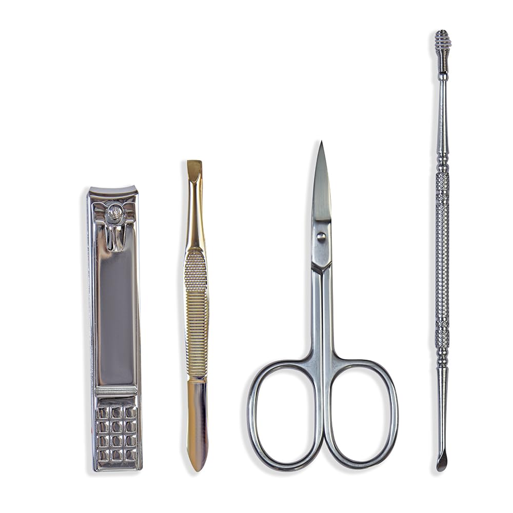 DISPA Spa Essentials Combo - Stainless Steel Tweezer, Facial Grooming Scissor, Nail Cutter & Ear Cleaner - Durable & Precision Tip Design for Grooming & Hygiene COMBO-11 (MPPC)-image-48
