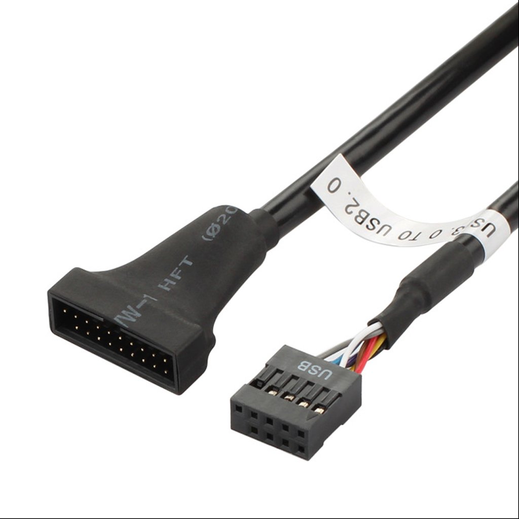 Câble Adaptateur USB 3.0 20 Broches Mâle Vers USB 2.0 9 Broches Femelle - Connexion Carte Mère (Neuf)