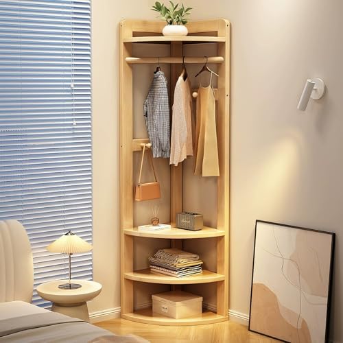 GdloWOoc Perchero De Pie Madera, Multifuncional Perchero Recibidor con Estante, Garment Racks para Dormitorio, Salón, Entrada(Wood)