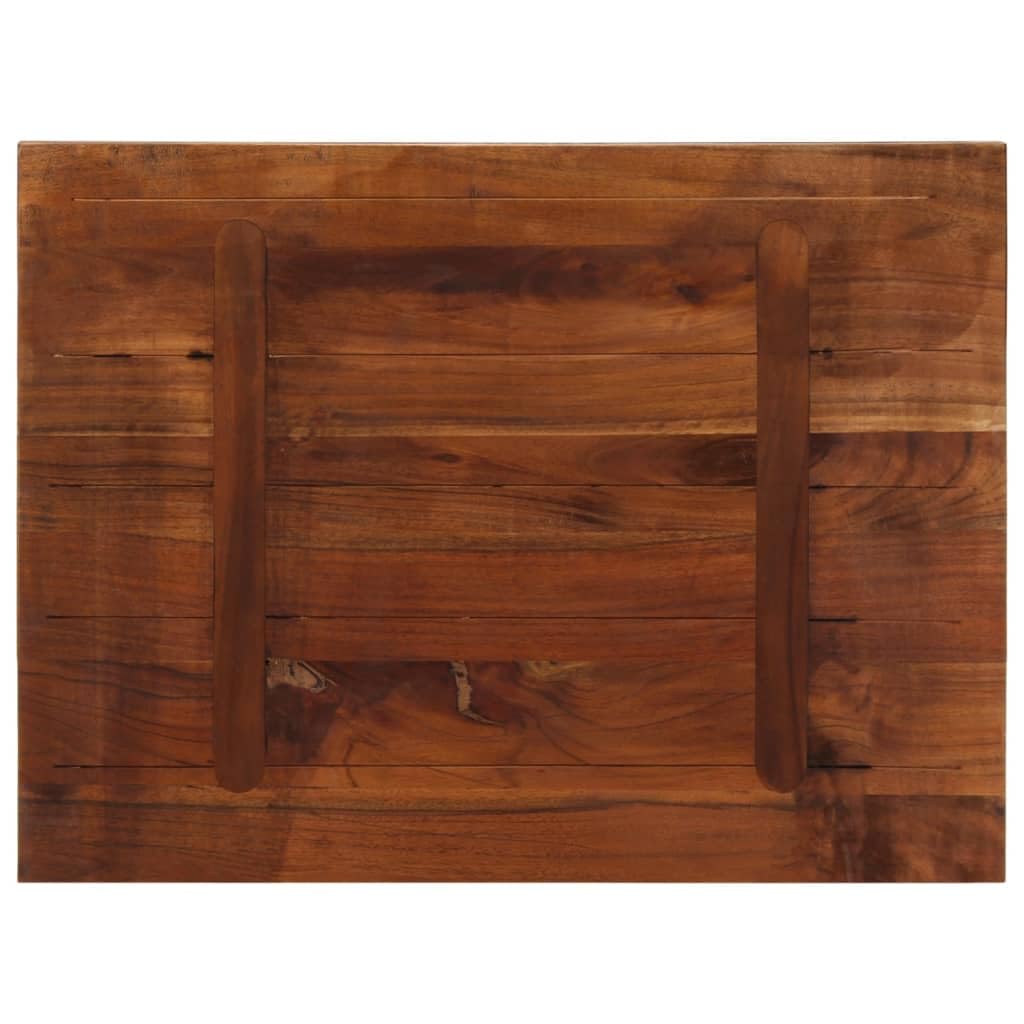 vidaXL Tischplatte, Holzplatte Rechteckig, Massivholzplatte für Tisch Esstisch Couchtisch, Ersatztischplatte, 80x60x1,5cm Altholz Massiv