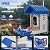 NEEZUKAR Smart Bird Feeder with Camera Solar Powered, AI Species Identification, 2K HD Video, Instant Arrival Alerts, Weatherproof Design for Outdoor, Gift for Father's Day(Blue)