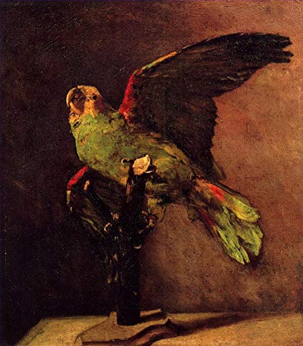$80-$1500 Hand Painted By Art Academies' Teachers - 17 Oil Paintings Vincent Van Gogh The Green Parrot 1886 Birds Art Decor On Canvas - Famous Works 01 #TOP7