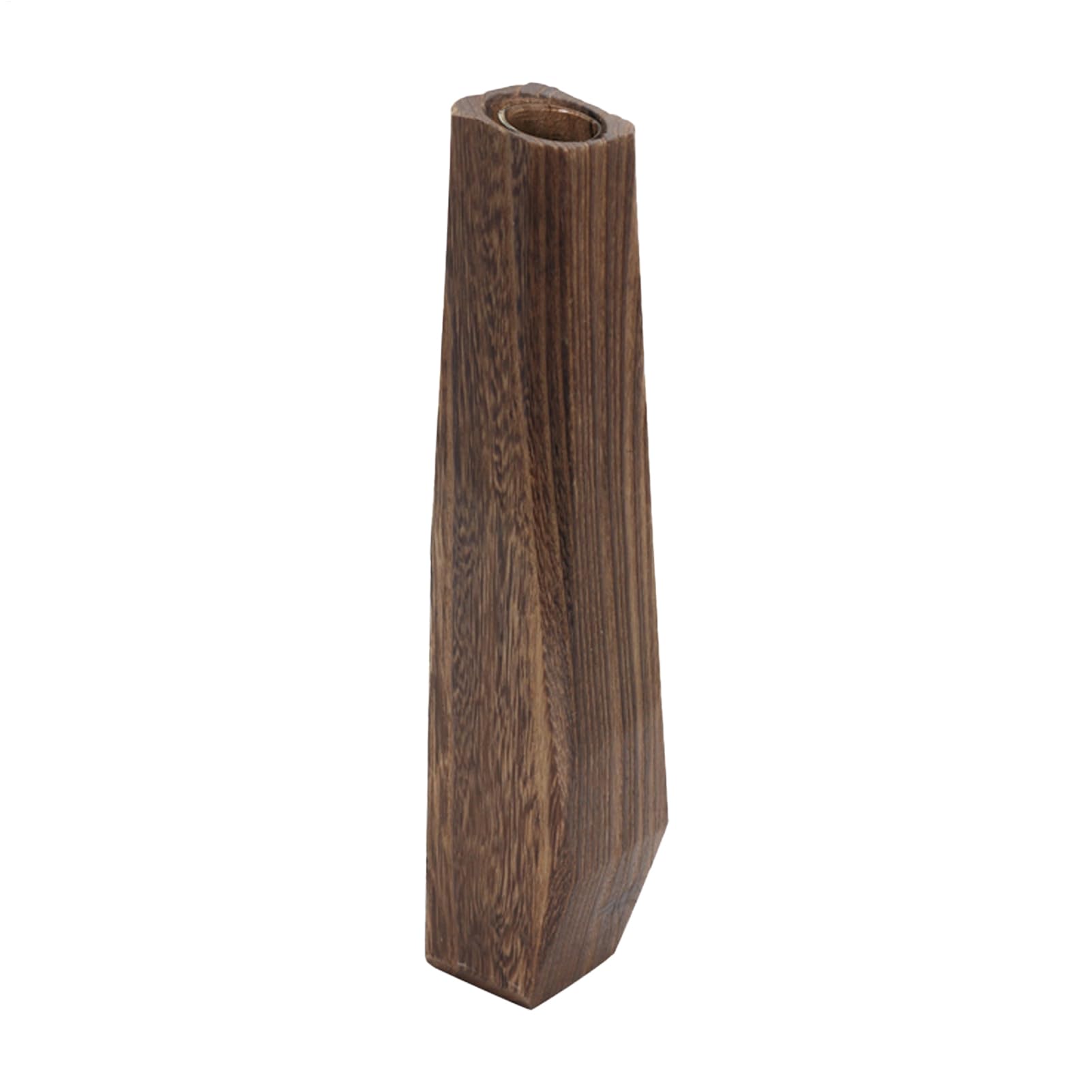 Vase à fleurs en bois au style rustique pour réenchanter votre intérieur