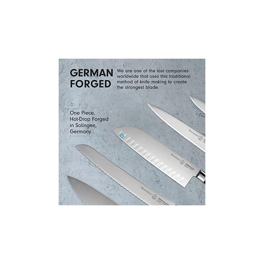 Messermeister-Meridian-Elite-11-Piece-Next-Level-Block-Set-Includes-Includes-6-Speciality-Knives-4-Steak-Knives-Knife-Block Messermeister Meridian Elite 11-Piece Next Level Block Set - Includes Includes 6 Speciality Knives, 4 Steak Knives & Knife Block