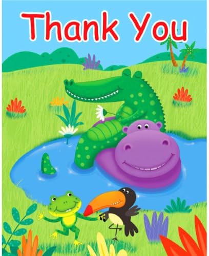Creative Party Jungle Buddies Thank You Notes