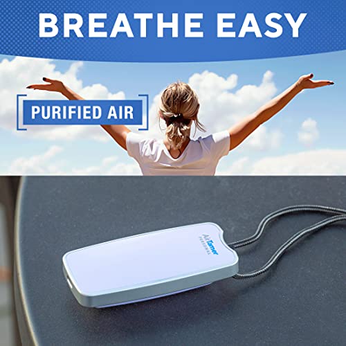 Airtamer A310 Rechargeable Personal Air Purifier, Proven Performance, Virus And Pollutant Tested*, White With Leather Travel Case #TOP3