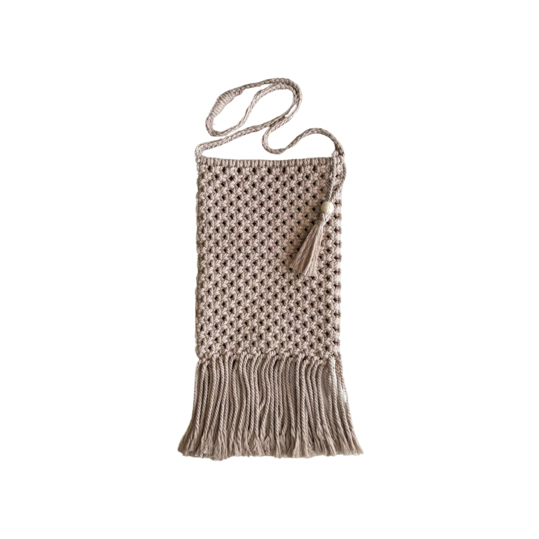 GenericHandmade Macrame Crossbody Bag, Sustainable, Eco-Friendly, Boho Chic Accessory